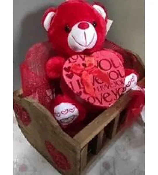 Κούνια με αρκουδάκι και καρδιά κουτί